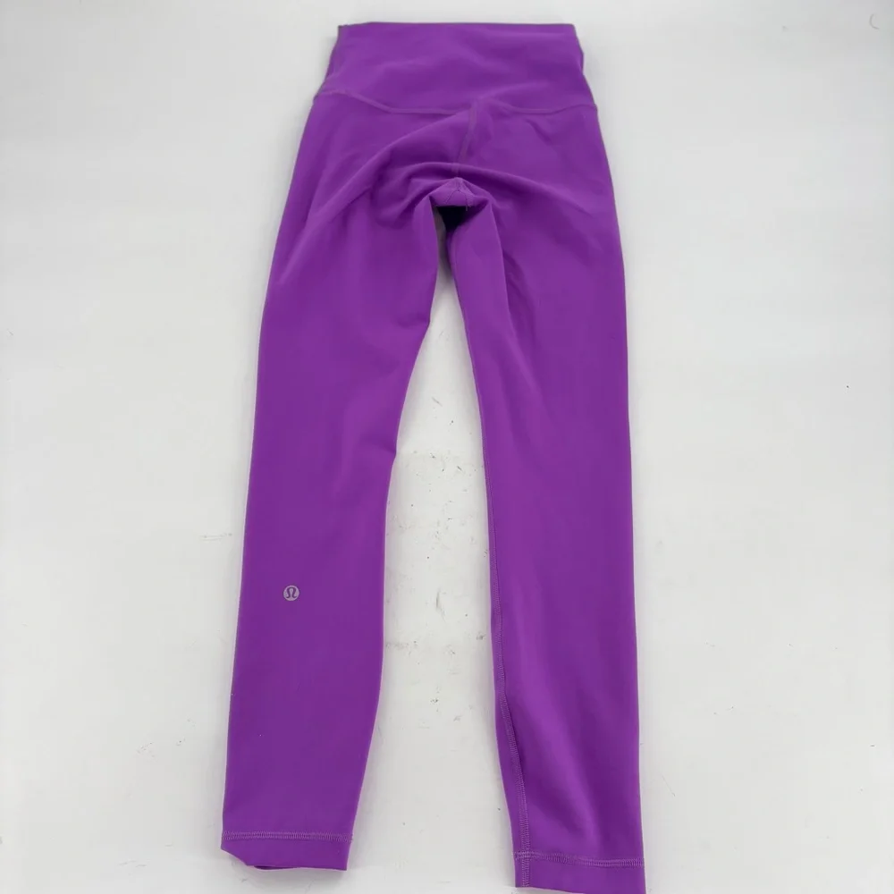 lululemon bright purple high waisted leggings 4 running pants yoga